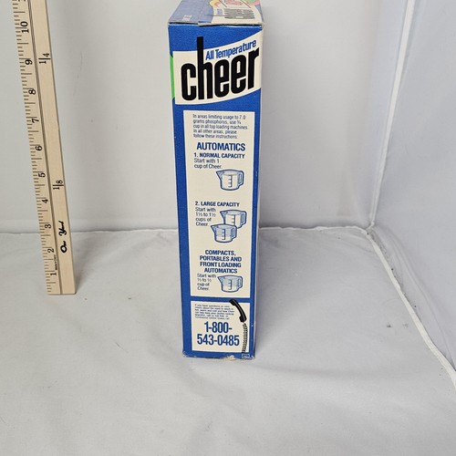 Vintage Cheer All Temperature Laundry Detergent Box 42 oz Giant Size USA P&G - Picture 6 of 7