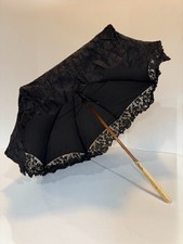 Authentic Black Lace Parasol Bamboo Handmade Umbrella