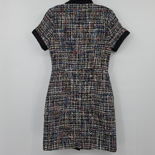 Alexia Admor schwarz und mehrfarbig Tweed Minikleid Größe 6 - Bild 4 von 7