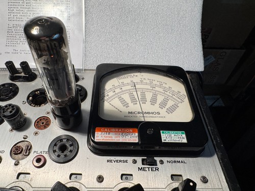 (4) Realistic (RFT?) 6CA7/EL34 Quad. Halo. Dimple top. Germany. Test Matched (B) - Picture 6 of 8