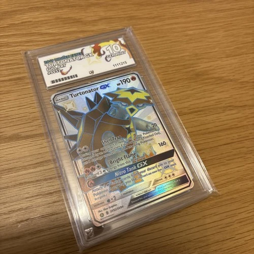 Ace 10 Pokémon TCG Turtonator GX Hidden Fates SV52/SV94 Perfect Sub Grades