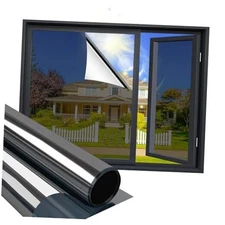  One Way Daytime Window Film Privacy Mirror Effect Self-Adhesive Window Tint 