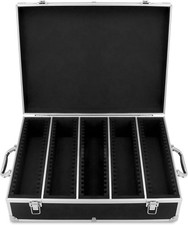 STORAGE DISPLAY ALUMINUM BLACK BOX CASE HOLDS 100 PCGS NGC COIN HOLDERS SLABS