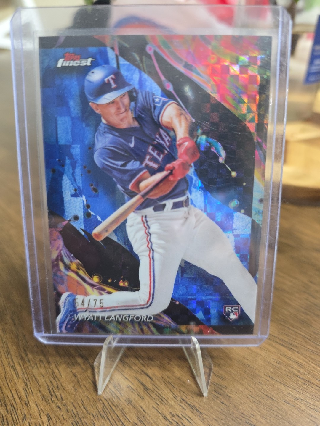 2024 Topps Finest - Uncommon Blue Checkerboard Refractor #141 Wyatt Langford /75