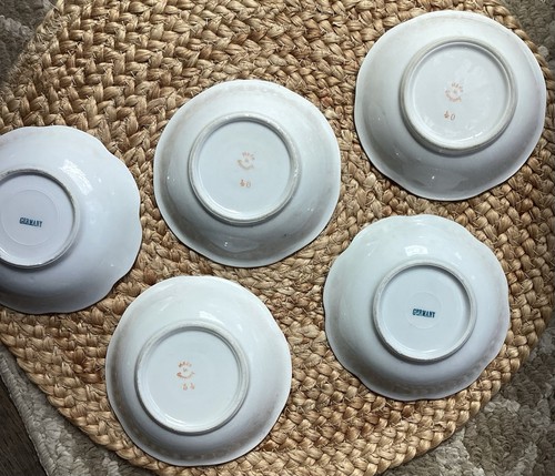 Cuencos de postre vintage de porcelana con bayas hechos en Alemania - Imagen 4 de 9