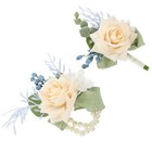 Wedding Accessories Artificial Corsage Rose Wrist Boutonniere Bouquet Jewelry