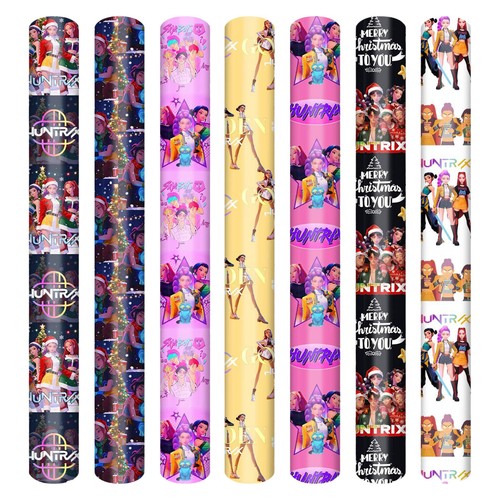 7 PCS Mix Christmas Wrapping Paper Roll Large Sheets Crafted Gift Wrap - Picture 13 of 20