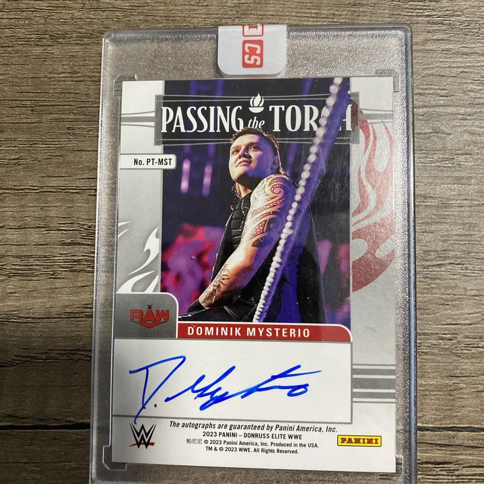 2023 Panini Pass the Torch Dual Auto Rey Mysterio/Dominik Mysterio 8/10 - Image 2 of 3