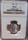 1952-P Washington Quarter NGC MS66