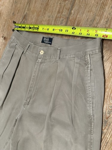 Rare Vintage Late 80s Ralph Lauren Polo Pleated Chino 31 X 30 Made In USA - Picture 11 of 17
