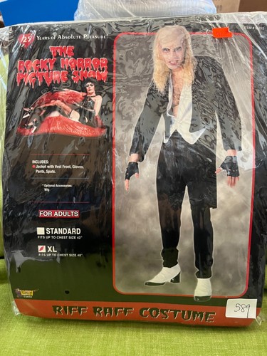 RIFF RAFF Erwachsenen Kostüm XL Größe bis 48" Rocky Horror Bildershow Brandneu