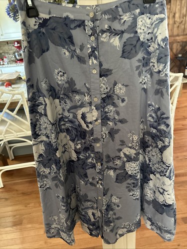 Ralph Lauren Blumen Knopfleiste 100% Baumwolle Prärie Rock Größe 4 Vintage - Bild 2 von 6
