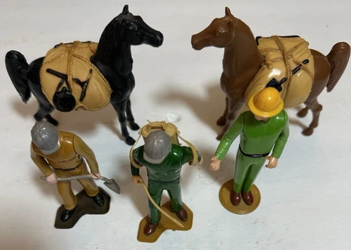 Vintage Lot 70's Tonka Smokey Bear and Forest Friends - People - Horses 5 pcs