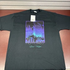 Vintage Monte Carlo Las Vegas Tee T-Shirt NEW Tags Exceptional 3-D Graph XL