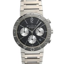 BVLGARI BVLGARIBVLGARI BB38SSCH Chronograph Date Black Dial Mens 90300083