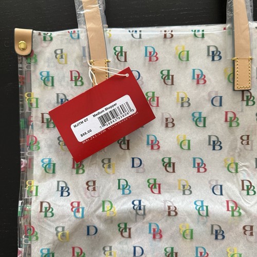 Borsa shopper media Dooney Bourke nuova con etichetta trasparente con logo firma DB - Foto 2 di 7