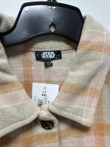 Star Wars The Mandalorian Plaid Grogu Flannel Jacket/Shirt Size XXL - Picture 3 of 7