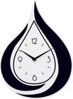 Modern Water Drop Wall Clock - Black & White Teardrop Design