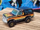 Very Nice 1980 Hot Wheels FORD BRONCO w/ CHROMED Motorcycle HK Vintage Black BW