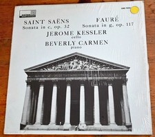 Saint Saens Faure Sonata c g LP Record Jerome Kessler Cello Beverly Carman Piano