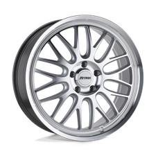20x8.5 Petrol P4C SILVER W/ MACHINED FACE & LIP Wheel 5x108 (40mm) Set of 4