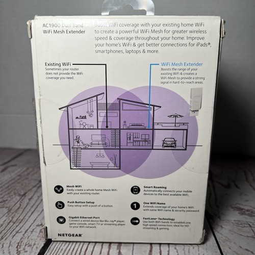 Netgear AC1900 Mesh WiFi Range Extender Essential Edition Biały EX6400 -100NAS - Zdjęcie 5 z 7