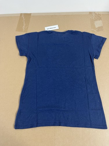 Anthropologie-No problemo T-shirt/blue Pink Woman Medium Short Sleeve Tee Tshirt - Picture 12 of 13