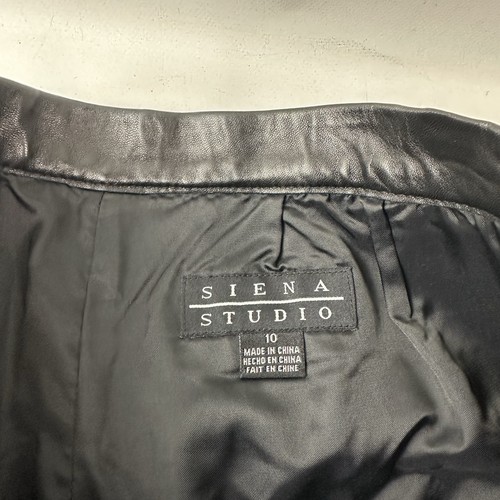 Siena Studio Women’s 10 Leather Pants Lined 30x32 High Rise - Picture 3 of 5