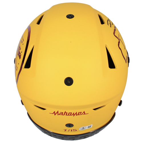 Casco Patrick Mahomes autografato cromato intarsiato Chiefs SpeedFlex Beckett LE 15 - Foto 3 di 3