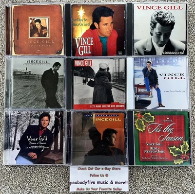 Lot Of 9 VINCE GILL CDS - Kiss Goodbye, Love Finds, Heaven, Essential, Season 💿 - Image 1 of 2