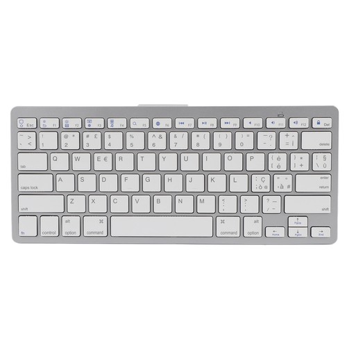 Italian QWETZ Layout Wireless Keyboard Mini 78 Keys Thin Portable White - Picture 10 of 24