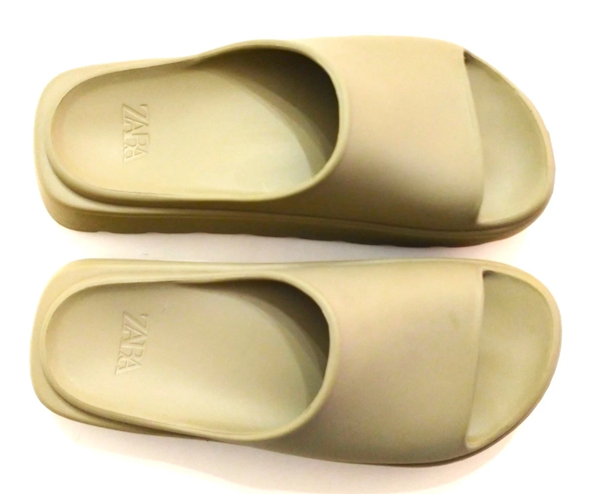 Zara Tan Slide Sandals/ Birkenstock Style BRAND JUNCTION | ZARA BRICKSTONE AND SANDALS???? #zara  main image 2