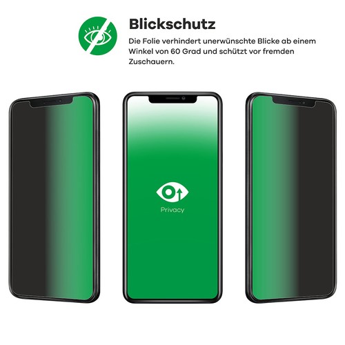 Anti Spy Blickschutz Folie für Samsung Galaxy Tab S9 FE (Hochformat) Folie - Bild 4 von 7