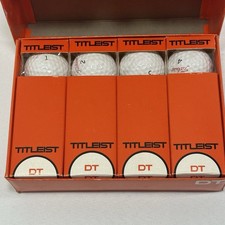 Titleist DT - 1 2 3 4 Acushnet Dozen 12 Balls Vintage Sleeve Golf Balls NEW