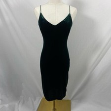 B Smart Dark Green Velvet Mini Midi Dress Size Small Whimsigoth Formal Party