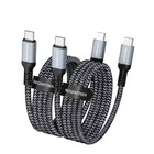 USB C to USB C Cable 60W (6 FT, 2Pack), Type C Charger Cord Nylon Braided USB C