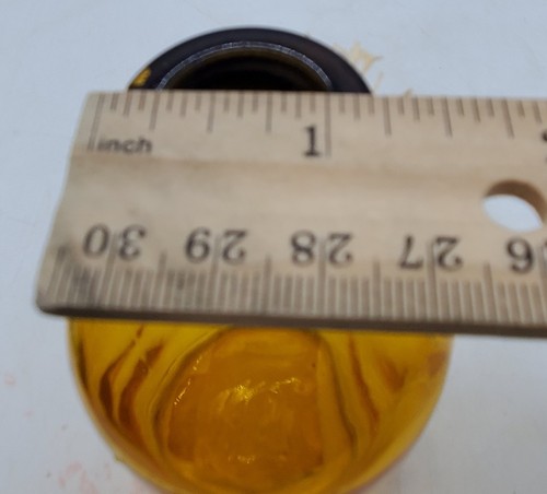 Amber Bottle With Black Rim Made in Spain 5.5"H Decor Piece READ - Picture 7 of 11