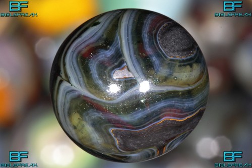 013299 ONE (1) JABO 2009 MOONGLOW METALLIC UV SWIRL MINT 9.0 3/4" +\- MARBLE - Picture 11 of 12