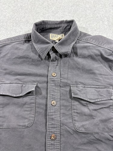 Duluth Shirt Mens Medium Gray Heavyweight Long Sleeve Soft Denim 100% Cotton - Picture 3 of 8