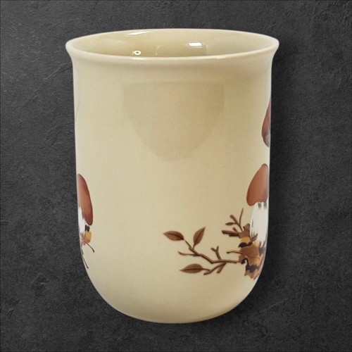 2er Set Vintage 70er Jahre Pilztassen Paar kleinere Randchips Retro Cottagecore  - Bild 5 von 12