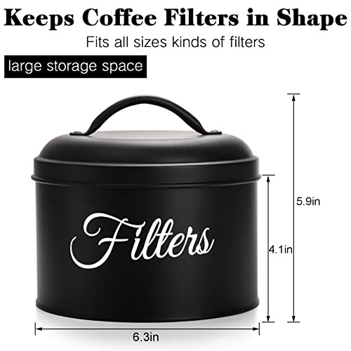 Kaffeefilterhalter, Schwarz Korb Kaffeefilterhalter Aufbewahrungsbehälter - Bild 3 von 6