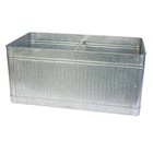 Vintage Galvanized Metal Rectangle Raised Garden Trough