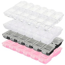 4 Pcs/pack Nail Art Supply Storage Fake Container Organizer Box Tools Holder
