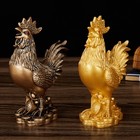 Imitation Copper Rooster Decor Tabletop Rooster Ornament Home Resin Rooster