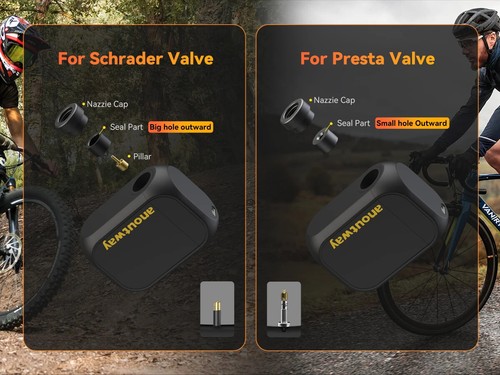 Mini Pompa Elettrica Pro per Bici Gonfiatore Pneumatici Senza Fili con Schermo Ricarica Rapida - Foto 15 di 17