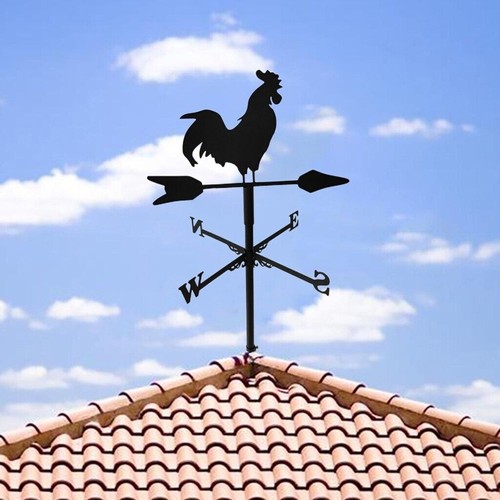 Indicador de dirección del viento para el hogar 20,5" veleta en forma de gallo patio patio, G - Imagen 11 de 12