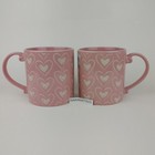 Set of 2 Spectrum Designz Pink Hearts Large Mugs Cups Valentine's Day Love 21oz