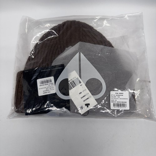 Moose Knuckles NEIGE Beanie Woodsmoke Brown NIP NWT Merino Wool Men $175 Canada