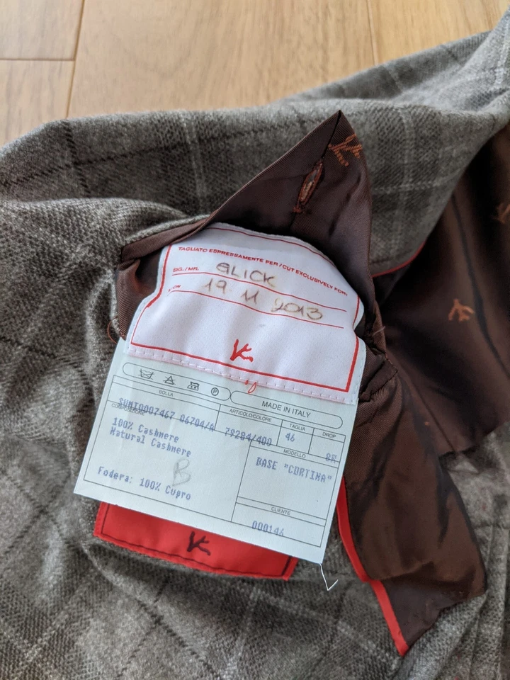 Blazer Abrigo Deportivo Isaia Doble Pecho Chaqueta CACHEMIRA PURA 46EU 36US Foto 4 de 4