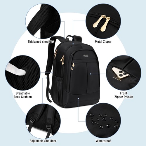 Travel Laptop Backpack for Women 15.6 Inch Computer Backpacks with USB Chargi... - Picture 7 of 7